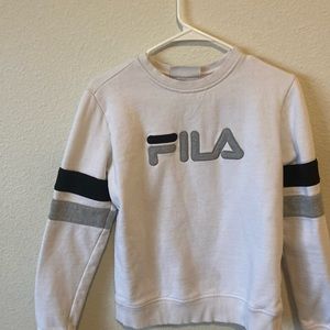 Black, white gray Fila women’s pull over sweatshirt